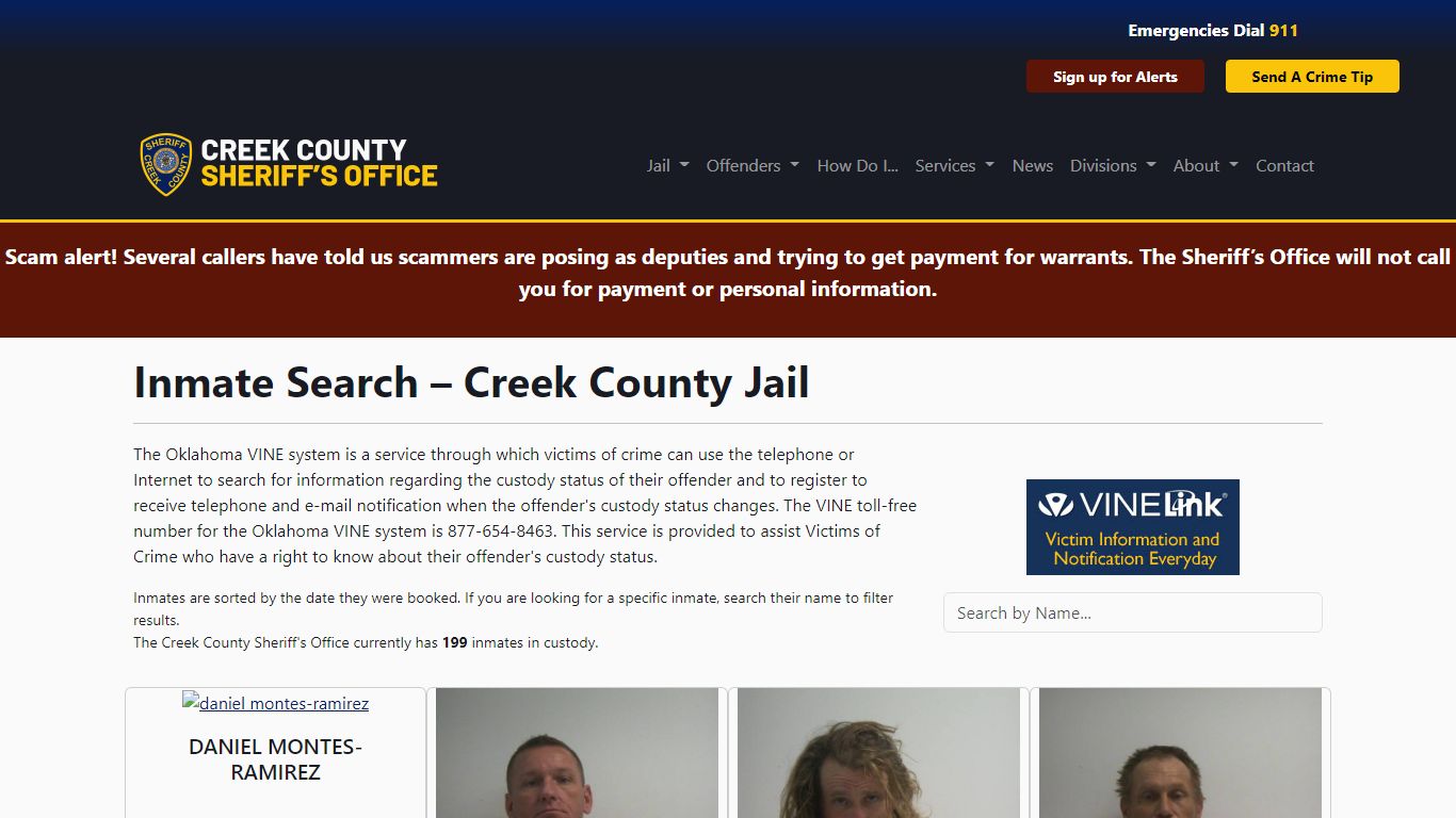 Inmate Search - Creek County Sheriff's Office