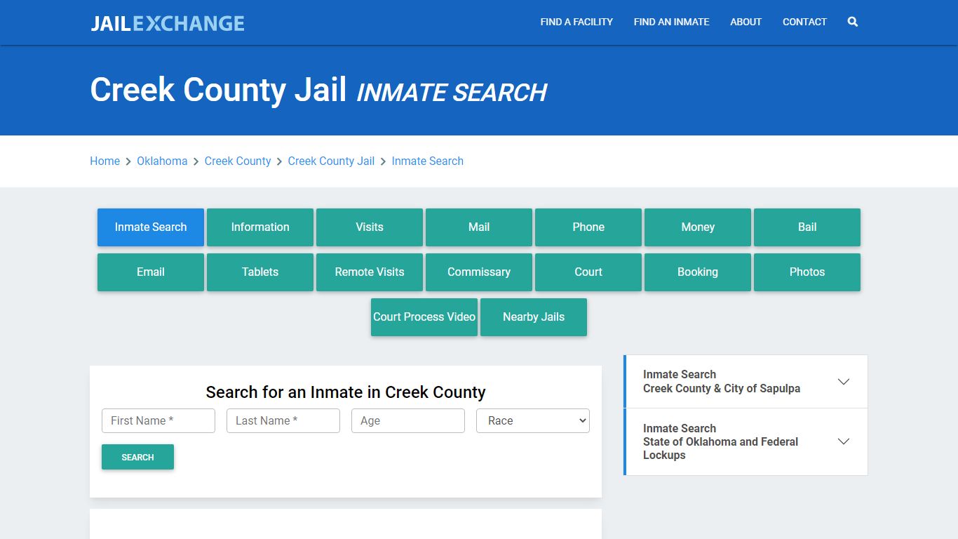 Creek County Jail, OK Inmate Search: Roster & Mugshots - Jail Exchange